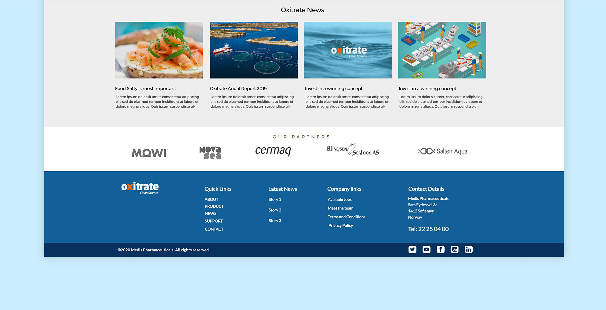 oxitrate website footer