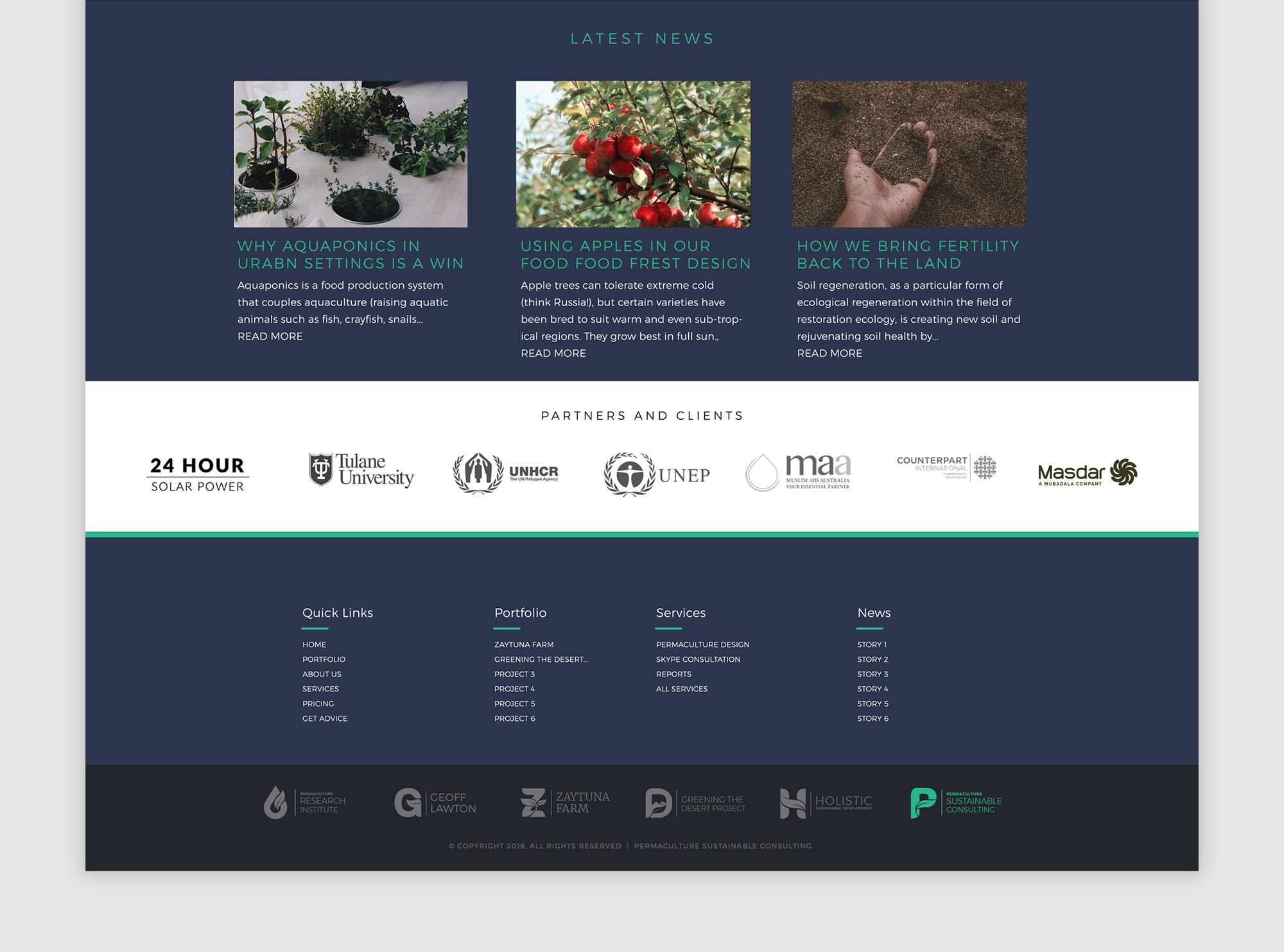 Consultancy news permaculture project web-design
